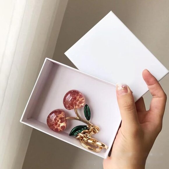 Coach Collectible Signature C Pink Cherry Keychain/Bag Charm NWT - Picture 2 of 2